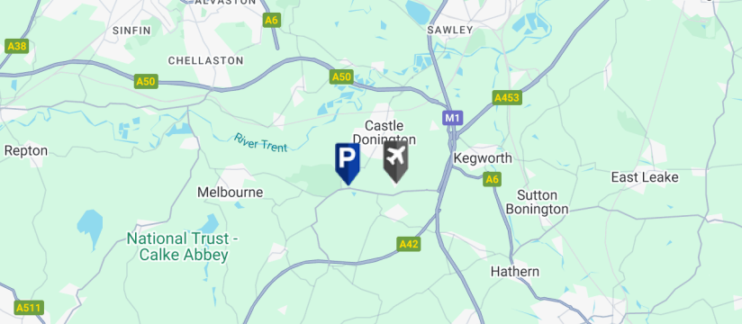 East Midlands JetParks 1 Saver , East Midlands Airport map