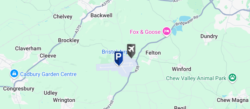 Forge Meet & Greet, Bristol Airport map