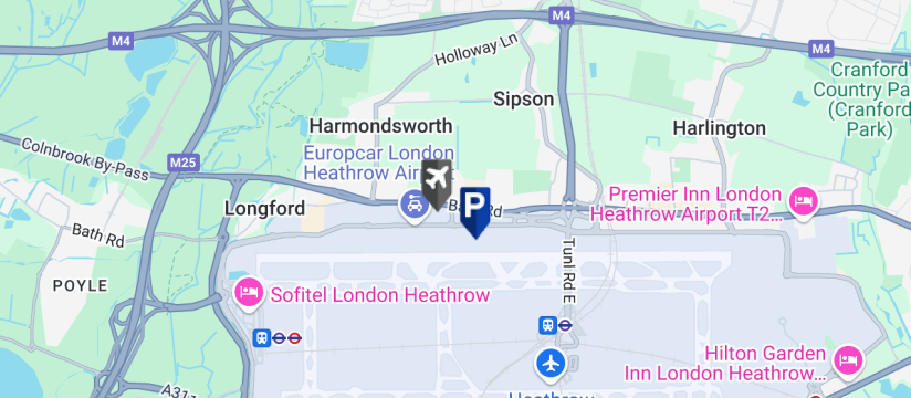 Heathrow Park & Ride Terminal 5, Heathrow Airport map