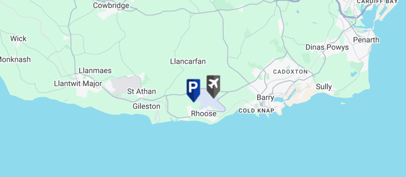 Highwayman Parking (now owned by APH), Cardiff Airport map