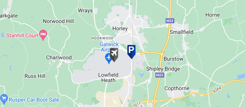 I Love Meet & Greet Parking, Gatwick Airport map