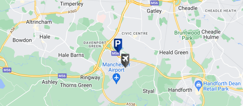 JetParks 1, Manchester Airport map