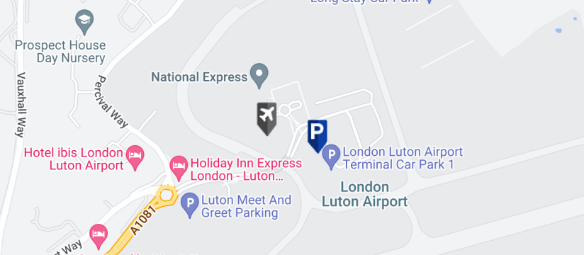 Luton Airparks Meet & Greet, Luton Airport map