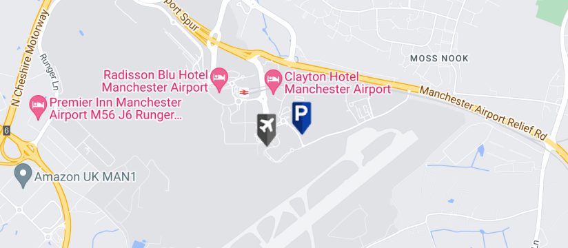 Manchester Airport Mid Stay T1 & T3, Manchester Airport map