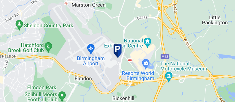 Maple Meet & Greet, Birmingham Airport map