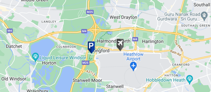 Maple Parking Express Park & Ride T2 & T3, Heathrow Airport map