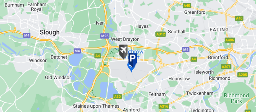 MBW Rapid Charge, Heathrow Airport map