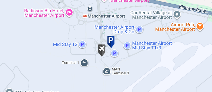 Meet & Greet Terminal 3 - P13, Manchester Airport map