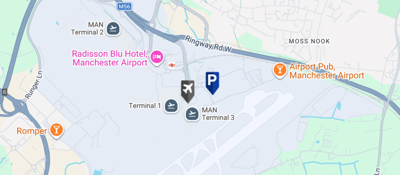 Mid Stay T3 - P15, Manchester Airport map