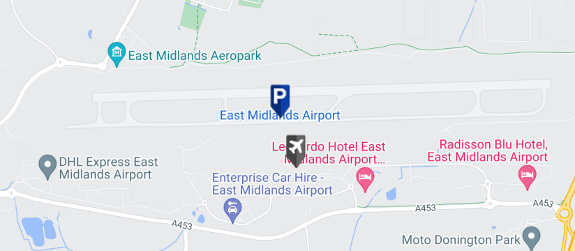 Midlands Parking Meet & Greet, East Midlands Airport map