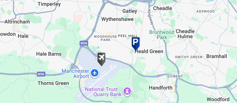 NCP Flightpath Long Stay, Manchester Airport map