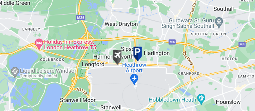 NCP Flightpath Terminals 2 and 3, Heathrow Airport map