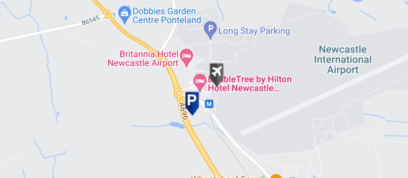 Newcastle Airport Park & Fly Parking , Newcastle Airport map