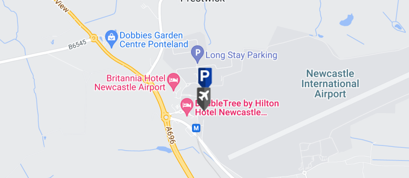 Newcastle Airport Premium Meet & Greet, Newcastle Airport map