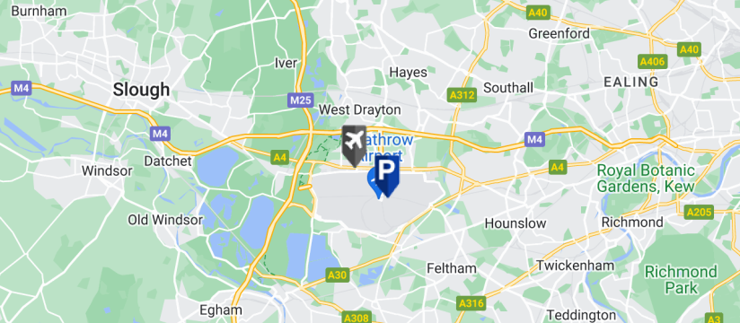 Park Giant, Heathrow Airport map