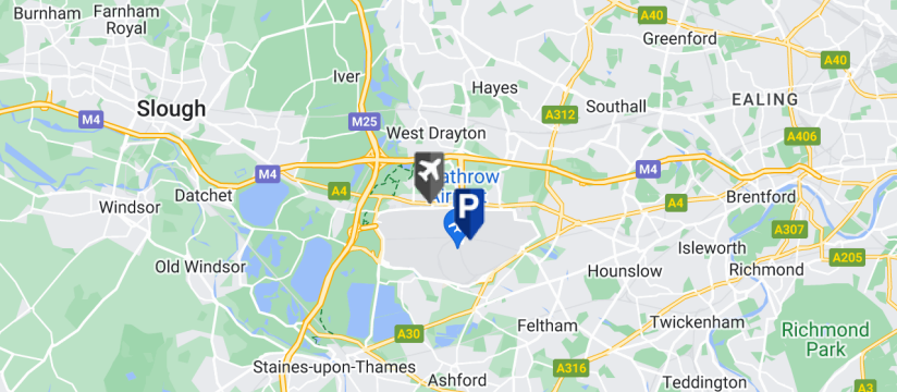 Park Giant Meet & Greet Parking T4, Heathrow Airport map