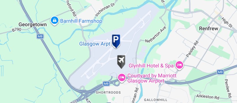 Scot Park Meet & Greet - MSE Discount, Glasgow International Airport map