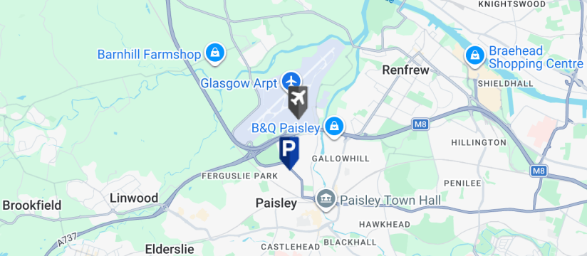 Scot Park Park & Ride - MSE Special, Glasgow International Airport map