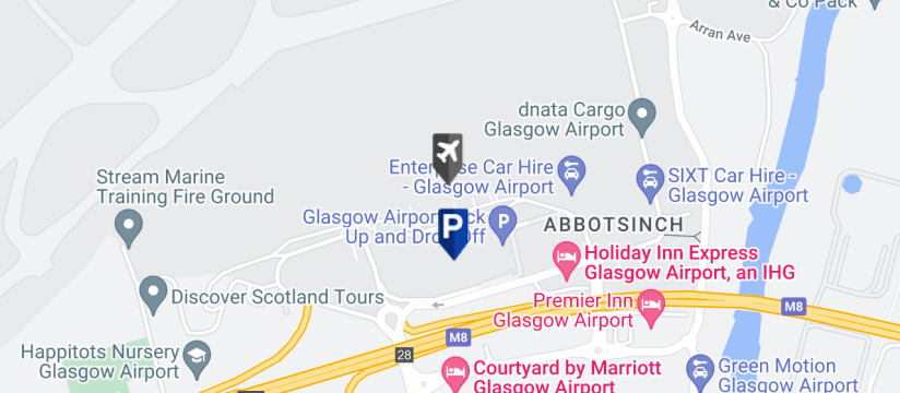 Short Stay Weekend Special Car Park 2, Glasgow International Airport map