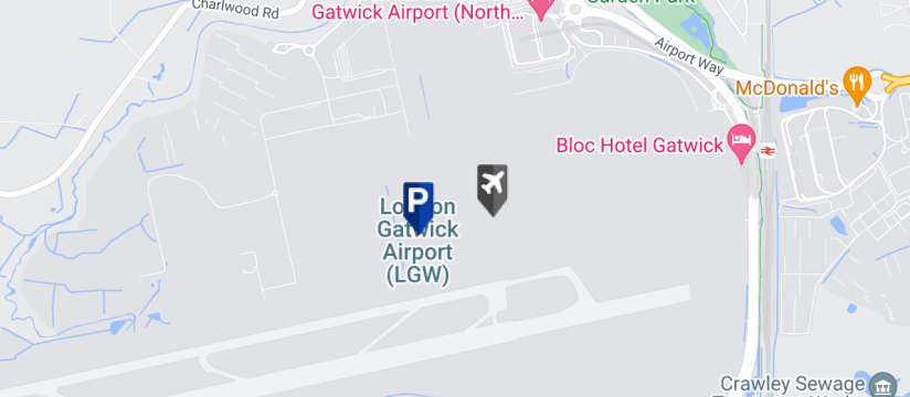 Sure Parking Meet & Greet, Gatwick Airport map