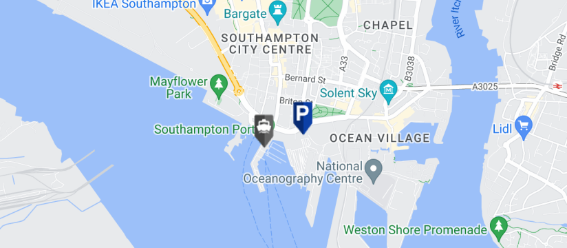 Triangle Park & Walk, Southampton Port map